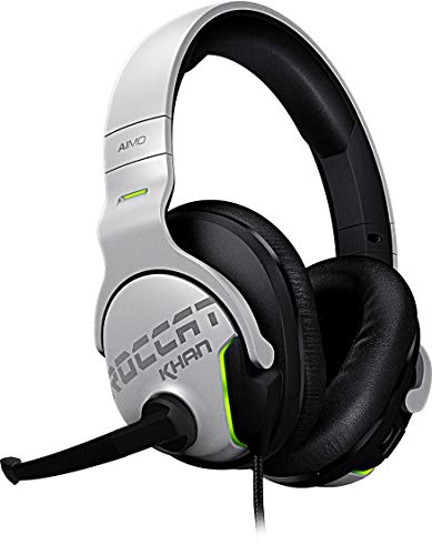 ROCCAT Khan AIMO Auricular con micrófono Binaural Diadema Negro, Blanco - Auriculares con micrófono (PC/Juegos, Binaural, Diadema, Negro, Blanco, Alámbrico, Circumaural)