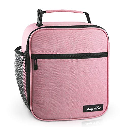 Sac à lunch isolé pour adultes et enfants, sac de boîte à lunch pour filles de 6,5 L pour filles femmes, sac isotherme robuste et spacieux (Pink EU-18654-PK)