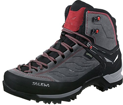 Salewa MS Mountain Trainer Mid Gore-TEX, Botas de Senderismo Hombre, Gris (Charcoal/Papavero), 45 EU