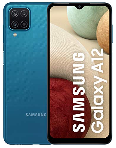Samsung Galaxy A12 | Smartphone Libre 4G Ram y 128GB Capacidad Interna ampliables | Cámara Principal 48MP | 5.000 mAh de batería y Carga rápida | Color Azul [Versión española]