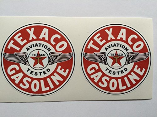 SBD Decals 2 Texaco Gasolina alas de la Aviación Probado Die Cut Adhesivos