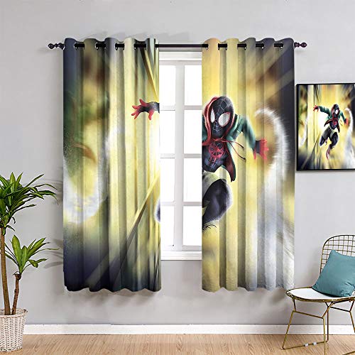 Sdustin Cortinas opacas para ventana, diseño de hombre araña, para sala de estar, 42 x 62 pulgadas