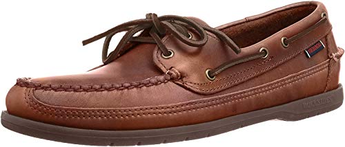 Sebago Zapato de barco Schooner para hombre., marr�n (Marrón/ goma), 44 EU