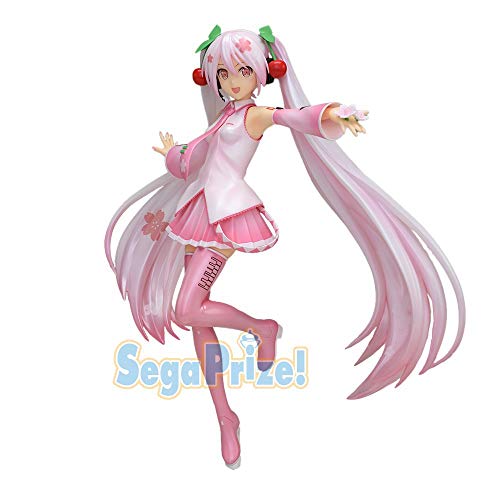 SEGA Hatsune Miku Super Premium Figura de acción Sakura Miku versión 2, 9"