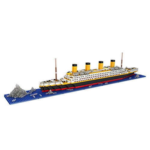 Sichuan Juego de Bloques de construcción Modelo de Barco de Crucero Titanic de 1860 Piezas Micro Mini Bloques DIY Juguetes