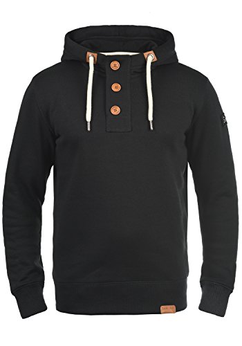 !Solid TripStrip Sudadera con Capucha Suéter Hoodie para Hombre con Capucha con Forro Polar Suave Al Tacto, tamaño:S, Color:Black (9000)