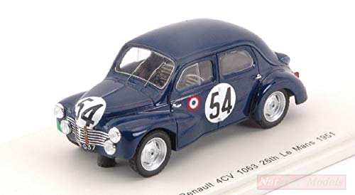 Spark Model S5211 Renault 4CV 1063 N.54 27th LM 1951 J.LECAT-H.SENFFTLEBEN 1:43 Compatible con