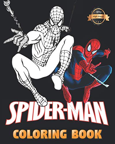 Spider-Man Coloring Book: super gift spider man Coloring Book +70 High Quality Illustrations for Kids of All Ages