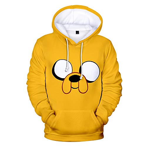 Sudadera con Capucha Adventure Time Sudadera con Capucha Finn and Jake's Journey Sudadera con Capucha y Estampado Digital 3D Pareja Jersey de Manga Larga