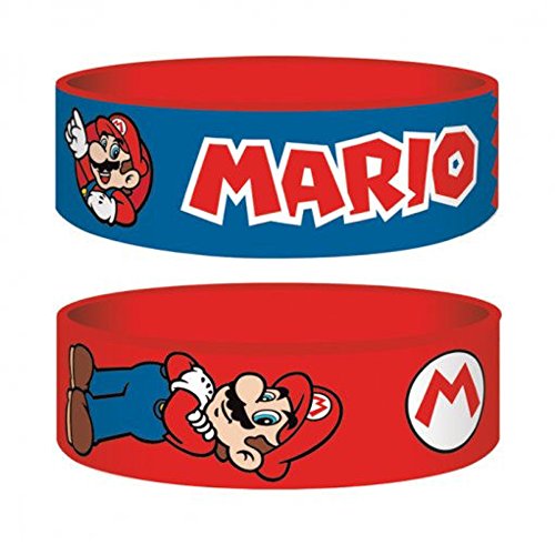 SUPER MARIO Silicona Pulsera Azul Rojo Sub licencia oficial