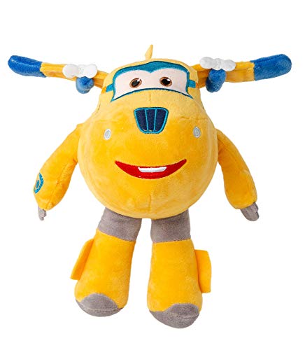 Super Wings 26 cm Aeroplano Felpa Figuras Animales de peluche para coleccionar, jugar y abrazar, Jett, Jerome, Dizzy o Donnie para niñas y niños (Donnie, amarillo)