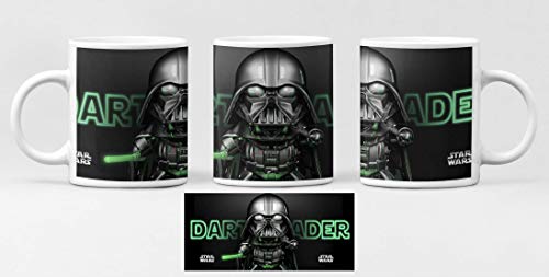 Taza Darth Green Stars wars. Hasta que la fuerza te acompañe