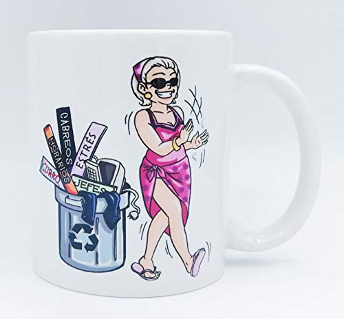 Taza ''Feliz jubilación" (Modelo femenino)