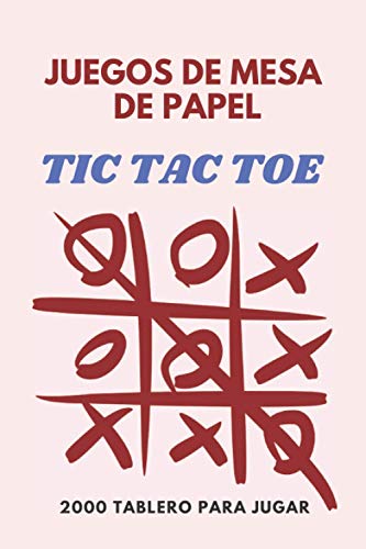 TIC TAC TOE JUEGOS DE MESA DE PAPEL: 2000 TABLERO PARA JUGAR