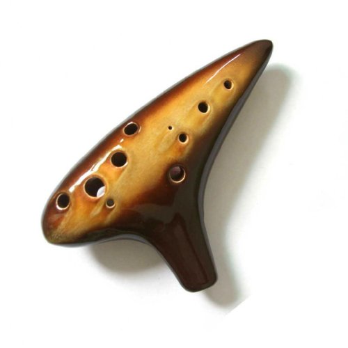 TNG Obra Maestra Horno de Esmalte 12 Agujero Alto C Nueva Ocarina de Cerámica, Leyenda de Zelda,Flauta Instrumento Azul