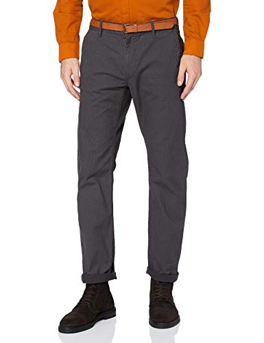 Tom Tailor Travis Print Chino Pantalón de Vestir, 24681 Grey Cross Design-Juego de Mesa, 32W x 34L para Hombre