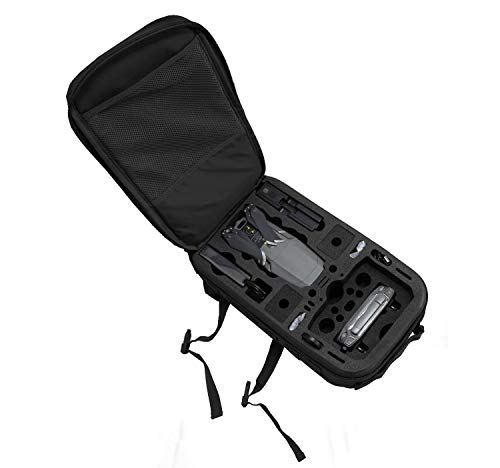 TOMcase Mochila Profesional para dji Mavic 2 Pro/Zoom o Enterprise; con incrustación Adecuada para el Fly More Kit y Muchos Accesorios (Negro/Negro, Pequeño)