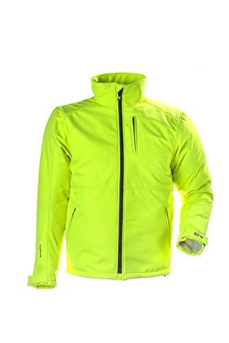 TRIVI – Chaqueta ASTORGA Tejido Softshell Laminado Sympatex Impermeable, Cortavientos, Transpirable y Lavable – Amarillo flúor - Talla S - Mujer