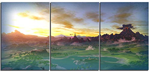 TYHC Legend of Zelda-Breath of The Wild Art - Lienzo decorativo para pared (3 piezas, sin marco)