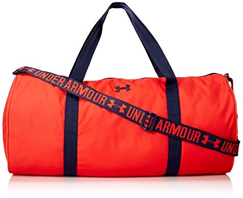 Under Armour UA Favorite Barrel Duffel Bolso maletín, Mujer, Rojo (Pomegranate), 21x27x49 cm (W x H x L)