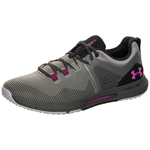 Under Armour UA HOVR Rise, Zapatillas Deportivas para Interior Hombre, Verde (Gravity Green/Pitch Gray/Pink Surge), 42.5 EU