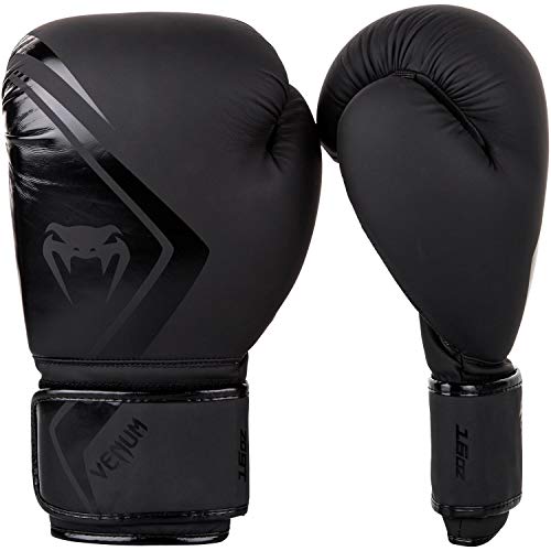 VENUM Contender 2.0 Guantes de Boxeo, Unisex Adulto, Negro/Negro, 12 Oz