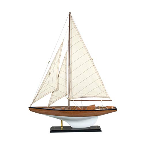 Vidal Regalos Figura Decorativa Barco Velero Madera Adorno Maqueta Miniatura Vela 70 cm