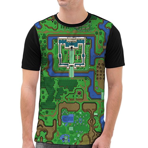 VOID Hyrule Camiseta gráfica para Hombre T-Shirt All-Over Print Link SNES n64 Past Ocarina of Time Wind Waker, Talla:M