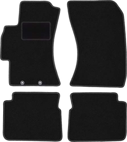 Wielganizator Carlux - Juego de alfombrillas de terciopelo para Subaru Forester III SUV 2008-2013, 4 piezas, color negro