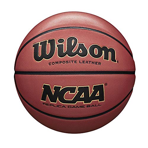 Wilson WTB0730 Pelota de Baloncesto NCAA Replica Comp Cuero sintético Interior y Exterior, Unisex-Adult, Naranja, 7