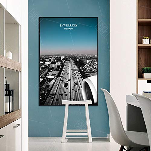 wojinbao sin Marco Paisaje Urbano Moderno Paisaje Lienzo y Joyas decoración para el hogar Carteles e Impresiones Estilo nórdico salón Mural Fotos 40x60cm