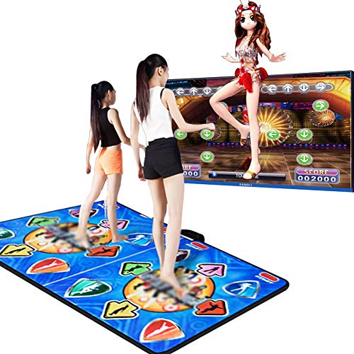 XTT Alfombra de Baile para Adultos Niños HD TV Computadora De Doble Uso Running Blanket Yoga Game Machine Máquina De Aprendizaje Calidad HD, Luz,Juegos De Baile Estilo Arcade