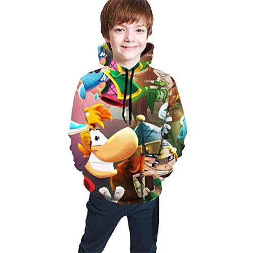 YGYP Sudaderas con Capucha Impresas en 3D para niños Ray-Man niños/jóvenes/niños/niñas