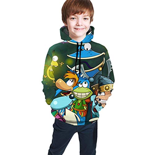 YGYP Sudaderas con Capucha Impresas en 3D para niños Ray-Man niños/jóvenes/niños/niñas