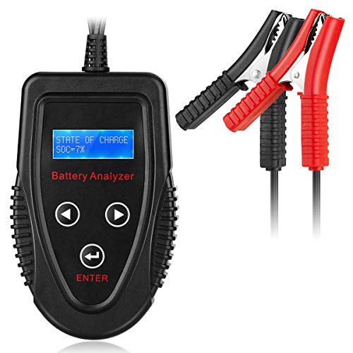 ZHITING Probador de Coches Batería 12V Analizador Automático de Batería 20-1200 CCA Digital Battery Test Herramienta para Vehículo Barco Motocicleta