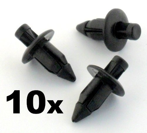 10 x Remaches Plásticos - Clavijas Caneadas Plástico 6mm x 10 para Moto - Coche Grapas