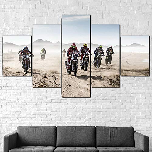 199Tdfc Imprimir En Lienzo Juegos De Dibujo Dakar Rally Dirt Bikes Mercedes Impresión En Lienzo Enmarcado 5 Unids Wall Art Poster Decor