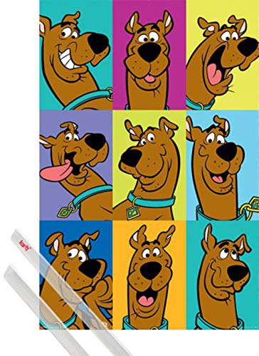 1art1 Scooby Doo Póster (91x61 cm) The Many Faces of Y 1 Lote De 2 Varillas Transparentes