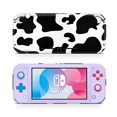 46 North Design Switch Lite Skin Vinyl Stickers, Piel Linda Vaca Patrón Blanco Color Pastel Animal Granjero Granja Leopardo Mascota Morado, Alta calidad, Durable, Sin burbujas, Made in Canada