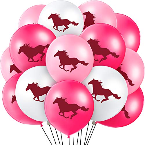 60 Piezas Globos de Látex de Caballo Globos de Vaquera Decoraciones de Globos con Temática de Caballos para Favor de Ducha de Bebé Ffiesta de Vaquero, 12 Pulgadas