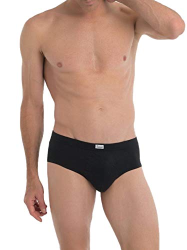 Abanderado Slip de algodón, Negro (Negro 002), Medium (Tamaño del Fabricante: M/48) para Hombre