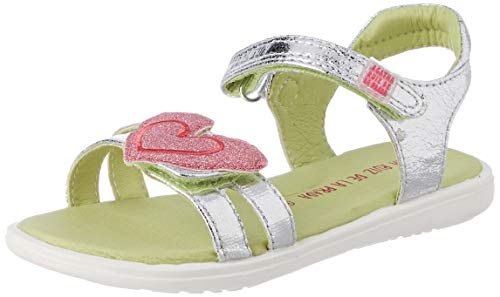 Agatha Ruiz de la Prada 192960, Sandalias con Punta Abierta para Niñas, Plateado (Plata (Mat) B), 25 EU