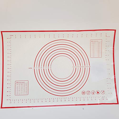 Alfombra de cocción de silicona antiadherente, alfombra de pasta con medidas, 60 x 40 cm