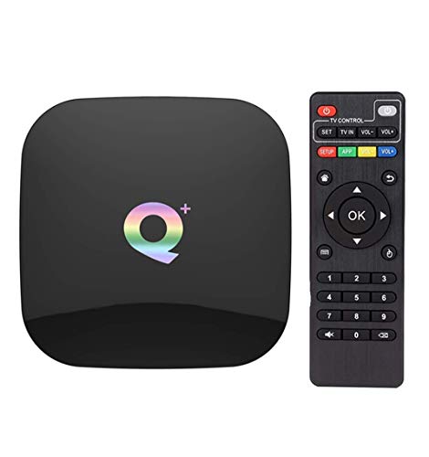 Android TV Box 9.0,Flymiro Q Plus Android Box 4GB RAM 32GB ROM H6 Quad Core Cortex-A53 Smart TV Box, soporta 6K de resolución 3D 2.4GHz WiFi Ethernet USB 3.0 Smart TV Box