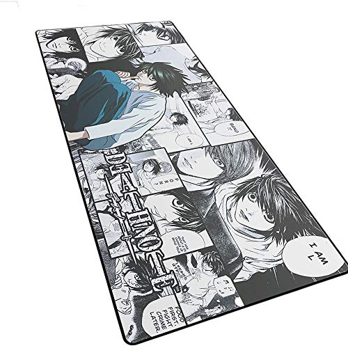 Anime Death Note Alfombrilla De Ratón Para Juegos Alfombrilla De Ratón De Oficina De Escritorio Tamaño Grande 900x400x3mm Cómoda Alfombrilla De Ratón Para Portátiles, Ordenadores Y PC