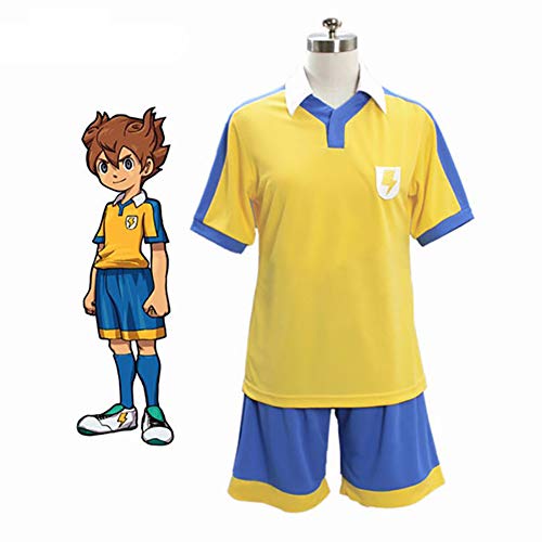 Anime Inazuma Eleven GO Songfeng Tianma Cosplay Disfraz Leimen Middle School Fiesta de Halloween Ropa Diaria Hombre Golden Football Jersey Ropa Deportiva Uniforme,M