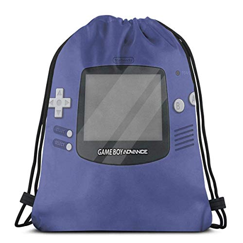 AOOEDM Gameboy Advance - Mochila deportiva índigo con cordón Mochila Bolsa de gimnasio Saco