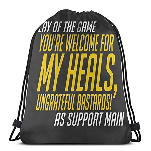 AOOEDM Play Of The Game: eres bienvenido a My Heals Sport Sackpack Mochila con cordón Bolsa de gimnasio Saco