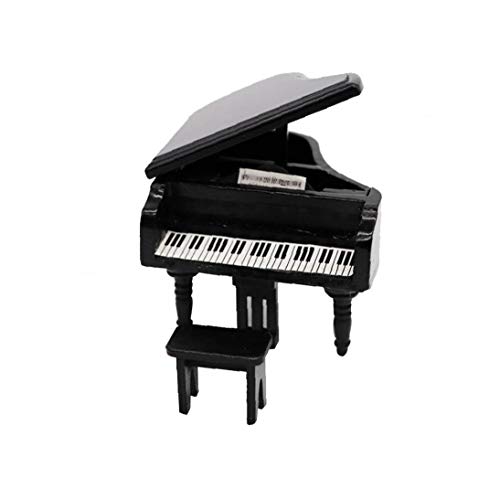 asdfwe 01:12 Dollhouse De Madera del Ornamento Miniaturas para Piano Juguetes De Simulación De Piano Modelo En Miniatura del Paisaje Inicio Accesorios Juguete para Niños