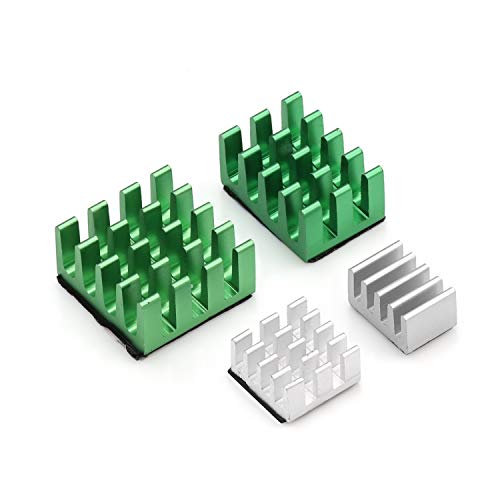 Aukru Disipador de Calor heatsinks para Raspberry Pi 4 Model B (Aluminio)